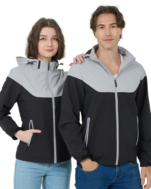 75D彈力透氣外套-尊爵黑配淺灰 <span>510-1</span>  |商品介紹|外套【訂製 / 現貨款】|秋冬薄外套【現貨款】