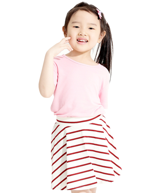 條紋短褲裙 白底紅條 童<span>SKCANK-B01-00440</span>  |商品介紹|洋裝 裙裝 【訂製款】|裙裝  兒童【訂製款】