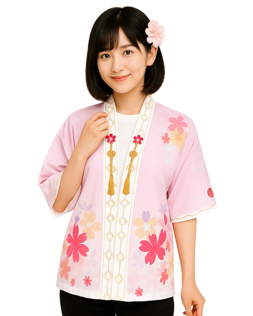 祭典服-罩衫和服｜熱昇華訂製款｜粉櫻款｜<span>SU-C05</span>