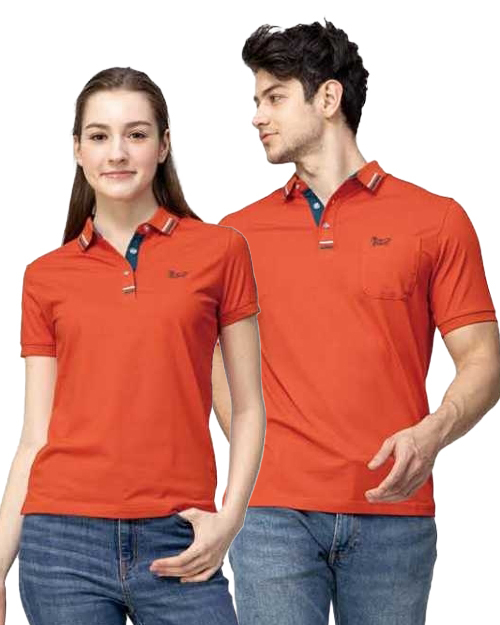 休閒POLO-冰瓷棉彈力布-紅色<span>男版PD-T41065女版PD-T41066</span>  |商品介紹|休閒 POLO衫【現貨款】|POLO衫 WANYU短袖【現貨款】