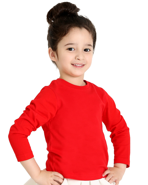 T恤圓領長袖童版-大紅<span>TC25K-A02-217</span>  |商品介紹|T恤客製化【訂製款】|T恤訂製長袖童版