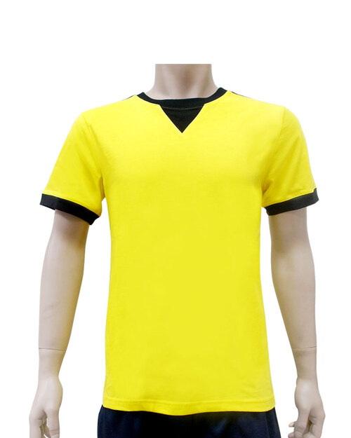 T恤訂製款圓領肩線中性-黃底黑條<span>tcanb-a01-00011</span>