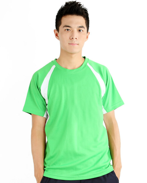 T恤訂製款圓領運動風中性-綠接白  <span>tcanb-a01-00030</span>