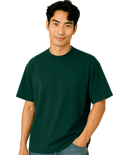 落肩款重磅圓T 墨綠 <span>TCANB-D01-00001b</span>  |商品介紹|T恤客製化  【訂製款】|T恤訂製短袖中性版