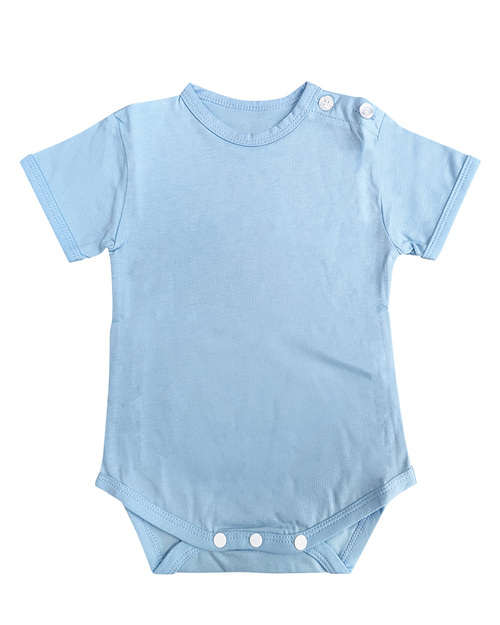 嬰兒包屁衣-素面水藍<span>TCANC-A02-004</span>  |商品介紹|T恤客製化【訂製款】|T恤訂製短袖嬰兒版