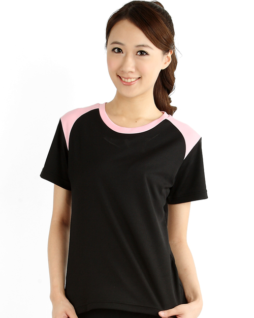 T恤訂製款運動風腰身-黑粉紅<span>tcang-a01-00057</span>