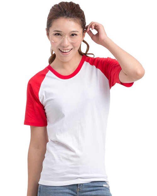 客製化T恤斜袖腰身-紅白<span>TCANG-A01-00216</span>  |商品介紹|T恤客製化【訂製款】|T恤訂製短袖腰身版