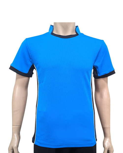 T恤訂製 立領 短袖 中性 翠藍黑 <span>TCANG-C01-00238</span>  |商品介紹|T恤客製化【訂製款】|T恤訂製短袖中性版