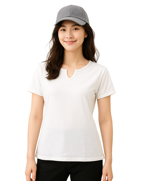 T恤訂製｜剪領｜腰身短袖 白｜<span>TCANG-S01-00077</span>