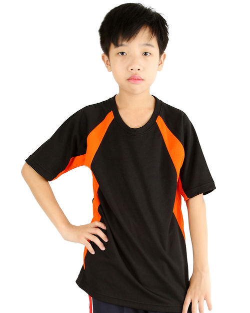 T恤訂製款運動風童版-黑橘<span>tcank-a01-00081</span>