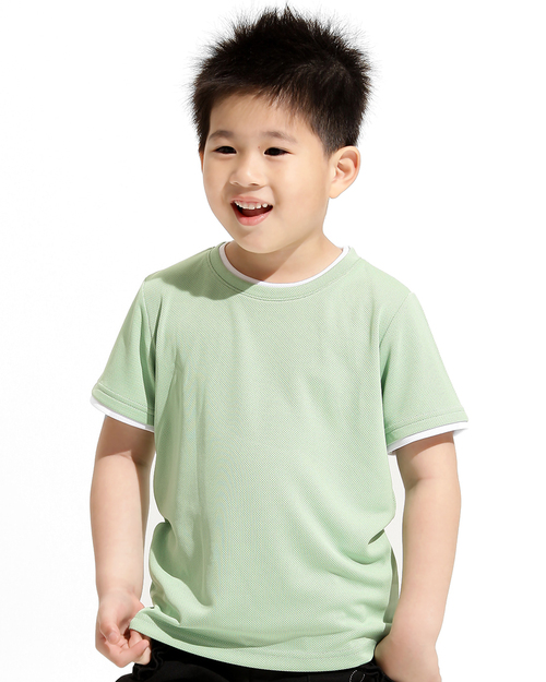 T恤訂製款簡約風童版-淺綠白<span>tcank-a01-00091</span>