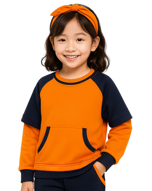 幼兒園運動服/幼兒園制服-橘配丈青<span>KINDER-W-B04</span>