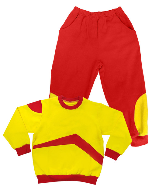 國小運動服-拼接黃配紅<span>KINDER-W-B03</span>  |商品介紹|學校制服/幼兒園制服|幼兒園/學校運動服【訂製】冬季