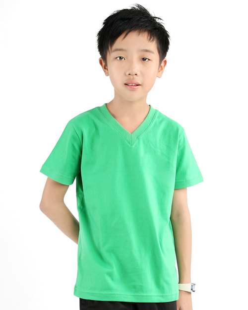 T恤訂製款v領素面童版-果綠<span>tcank-b01-00095</span>