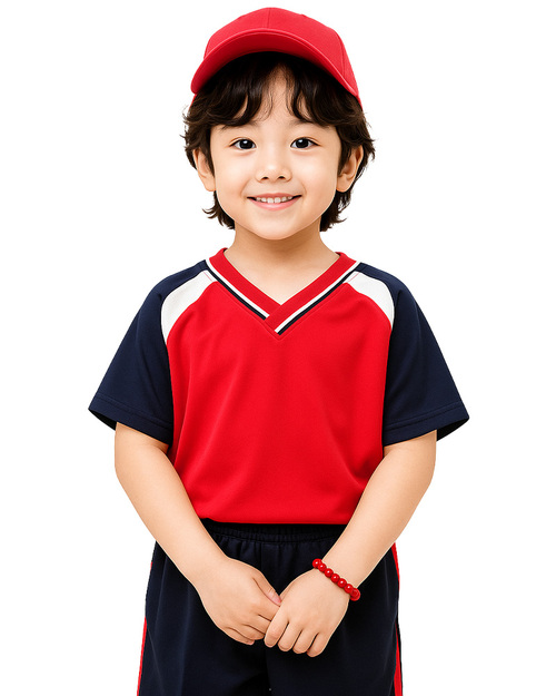 T恤訂製幼兒園T童版-紅丈青白<span>TCANK-B01-00103</span>