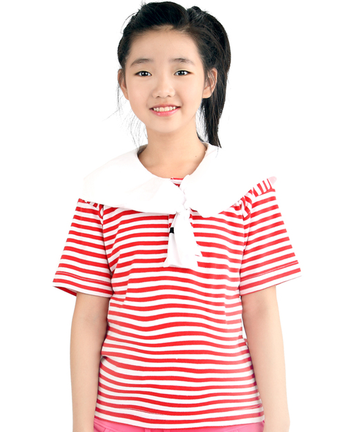 T恤訂製款水手服童版 -紅白條<span>tcank-s01-00105</span>