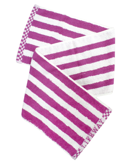 條紋運動毛巾 紅紫白<span>TOW-A03</span>