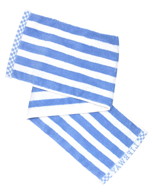 條紋運動毛巾 水藍白<span>TOW-A04</span>  |商品介紹|毛巾【訂製 / 現貨款】|運動毛巾 【現貨款】