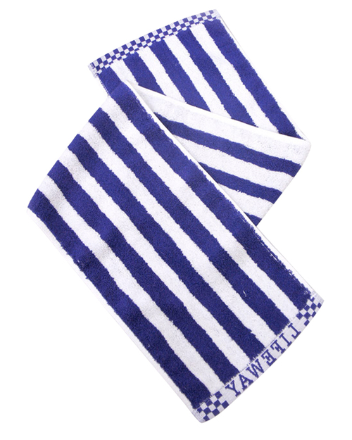 條紋運動毛巾 寶藍白<span>TOW-A05</span>  |商品介紹|毛巾【訂製 / 現貨款】|運動毛巾 【現貨款】
