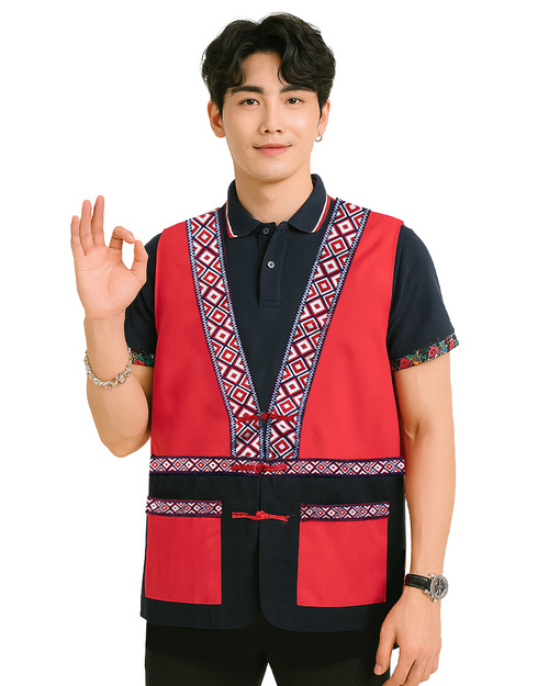 原住民圖騰背心訂製款紅 <span>VCAN-B-03</span>