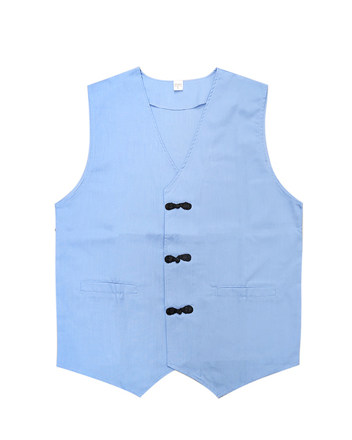 琵琶裝飾釦-尖擺服務背心訂製-水藍 <span>VCAN-B-09</span>  |商品介紹|背心【訂製 / 現貨款】|服務人員背心【訂製款】