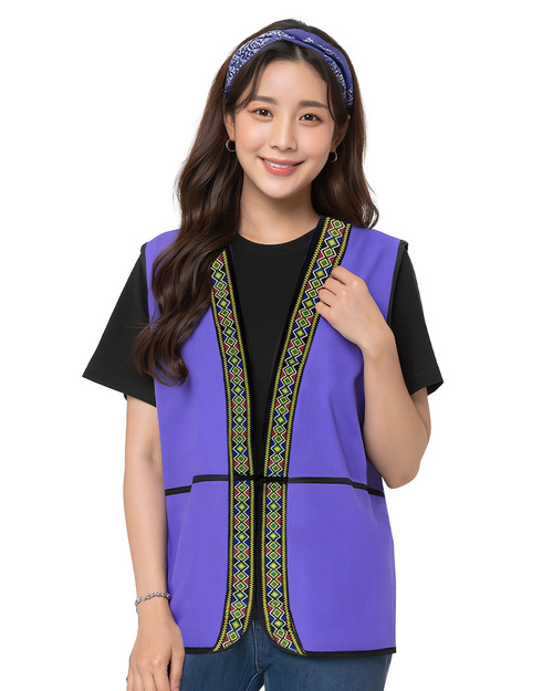 原住民圖騰背心-一字釦-紫色 <span>VCAN-B-11</span>