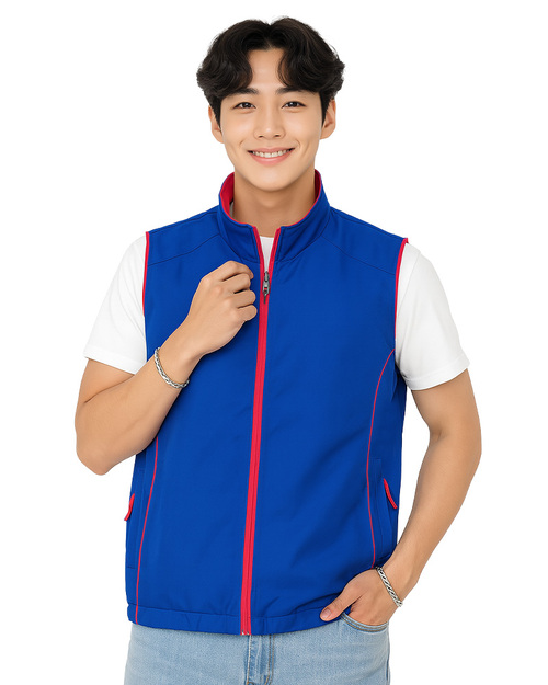 休閒背心選舉背心｜加內裡 訂製款｜立領寶藍出芽紅｜<span>VCAN-D-13</span>