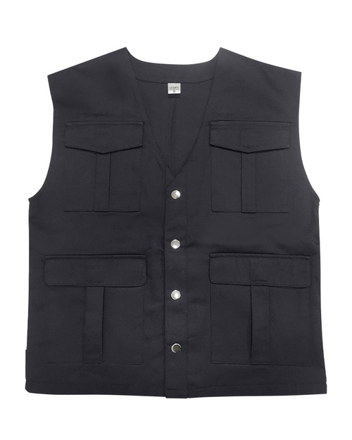 多口袋工作背心  加內裡 訂製款 釘釦款 黑色 <span>VCAN-G-04</span>  |商品介紹|背心【訂製 / 現貨款】|工作多功能背心【訂製款】