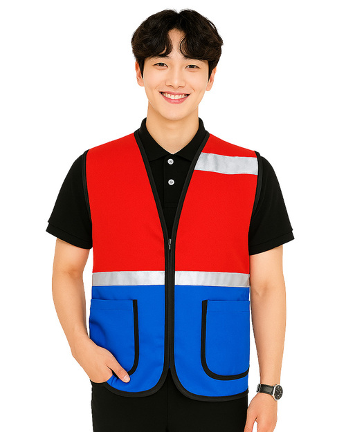 反光背心訂製款-紅配寶藍  <span>VCAN-REF-01A</span>