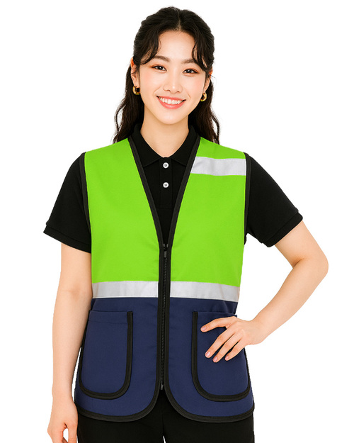 反光背心訂製款-螢光綠配丈青  <span>VCAN-REF-01C</span>