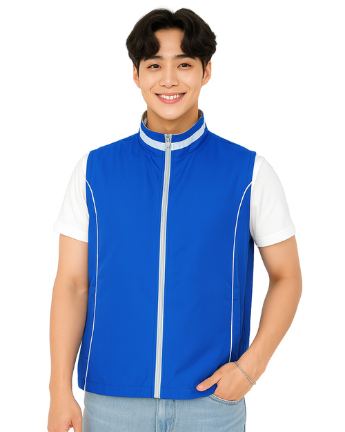 休閒背心選舉背心｜加內裡 訂製款｜寶藍配灰｜<span>VEST-A01-C</span>