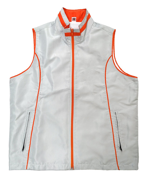 休閒背心選舉背心 加內裡 訂製款-灰配橘<span>VEST-A01-D</span>  |商品介紹|背心【訂製 / 現貨款】|休閒背心選舉背心【訂製款】