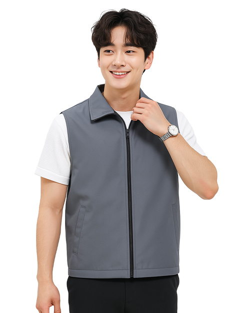 休閒背心選舉背心｜內裡刷毛 訂製款｜灰色｜<span>VEST-B01</span>