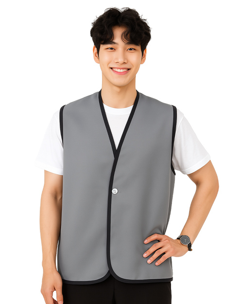 活動背心訂製｜釦子款｜灰滾黑｜<span>VUI-D04</span>