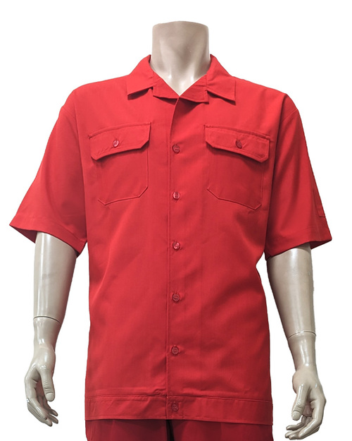 工作服 短袖 訂製 紅<span>WORK-A07</span>  |商品介紹|工作服 / 專櫃服 / 襯衫【訂製款】|工作服 【訂製款】