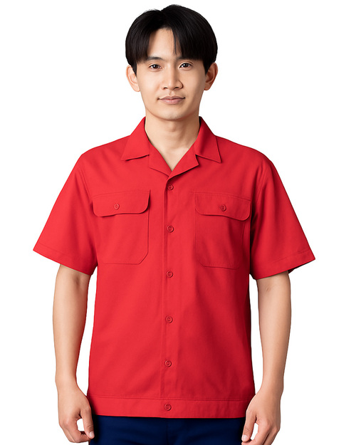 工作服 短袖 訂製 紅<span>WORK-A07</span>  |商品介紹|工安 職安制服/工作服/工作褲【訂製】|工作服 【訂製款】