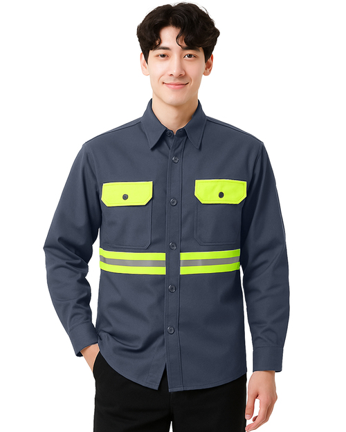 工作服｜反光條｜長袖訂製-深灰｜<span>WORK-B10</span>