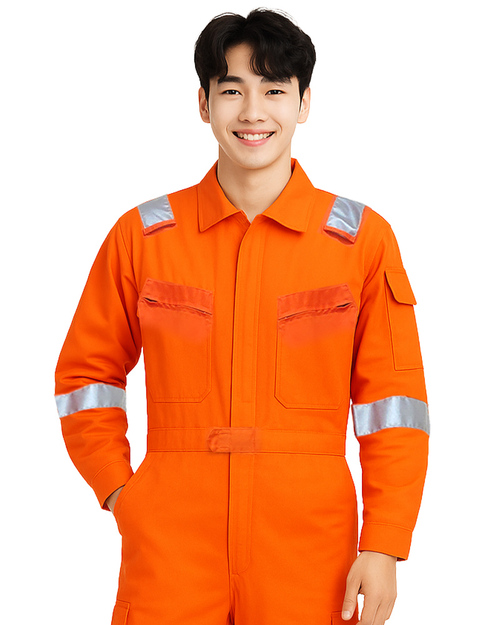 連身工作服長袖訂製-橘色<span>WORKC-A01</span>