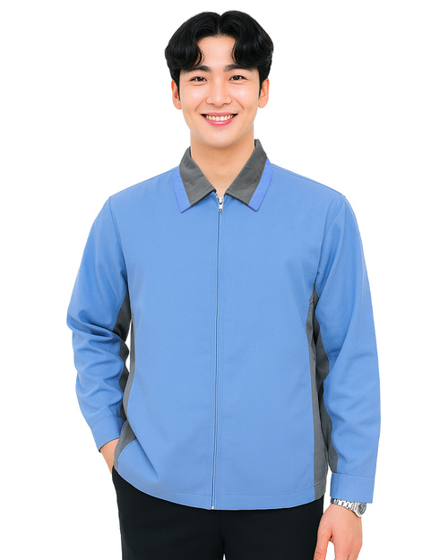 工作外套訂製｜反光條｜水藍配灰｜<span>WORK-C11</span>