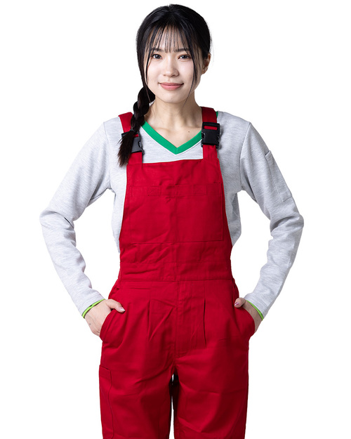 連身吊帶褲訂製-紅色<span>WORKV-A01</span>  |商品介紹|工安 職安制服/工作服/工作褲【訂製】|工作服 【訂製款】